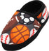 NORTY Big Kids 4-6 Grey Sports Balls Slippers 17204 Prepack